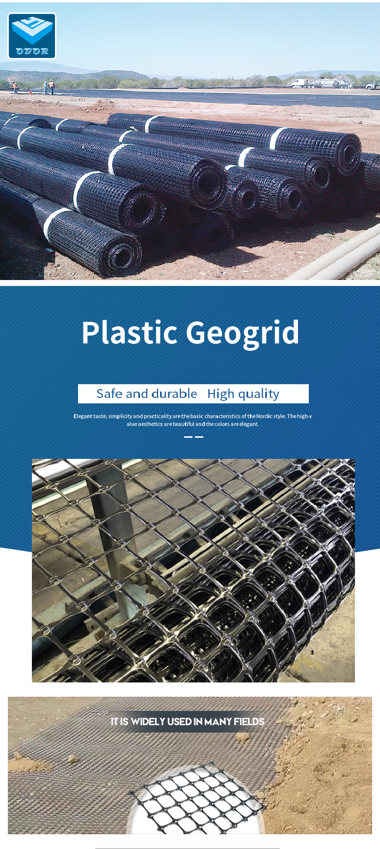 Details about   DeWitt Biaxial GeoGrid multiple sizes and strengths 