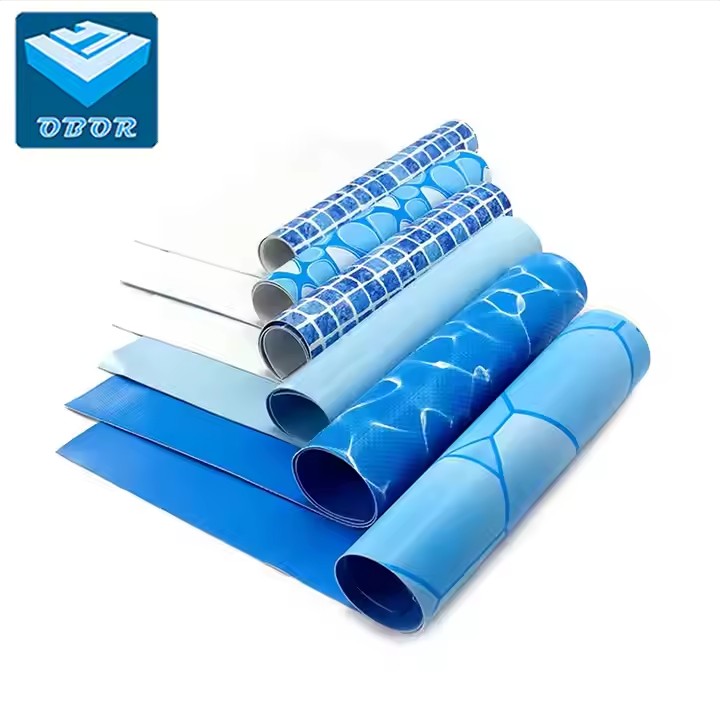 0.9mm 1.2mm 1.5mm Colorful Plastic Vinyl Tarpaulin Membrane Liners Waterproof Geomembrane Mosaic PVC Swimming Pool Liner