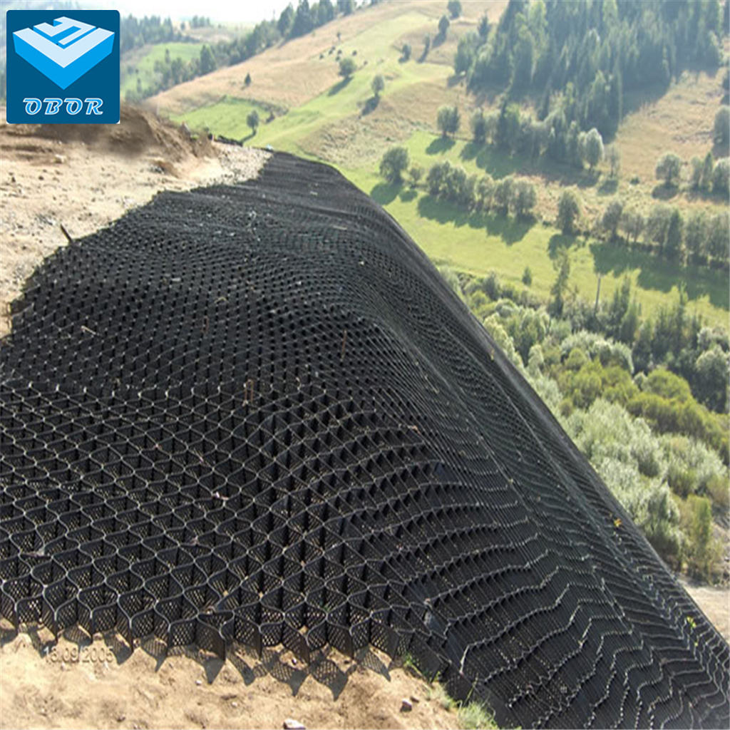 HDPE/PCA 3d Mesh Geocell 150mm 200mm 300mmdepth Slope protection Pipe Install Geocells