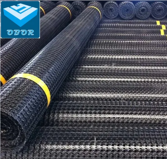 OBOR Road Reinforcement 60-60kn Geogrids Fiberglass Mesh Biaxial Triaxial Driveway Geogrid for Soil Stabilization Geogrid Prices
