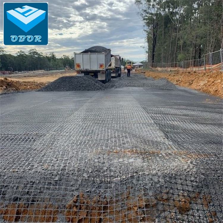 Plastic Fiberglass Geogrid Road Basement for Coal Mine Road Highway Driveway Plastic Geogrid - Image 1