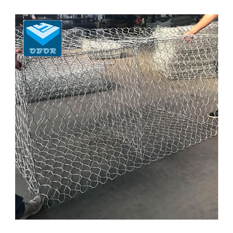 River Protection Gabion Box Fence Stone Galvanized Hexagonal Gabion Netting Basket 3m x 1m x 1m