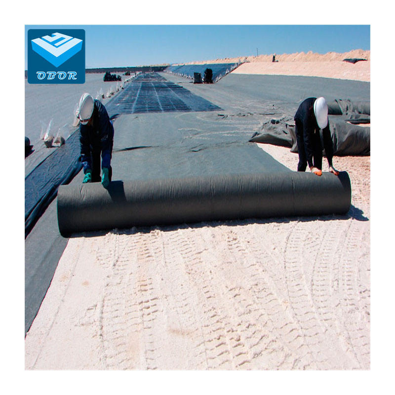 OBOR HDPE Geomembrane Landfill Biogas Digester Artificial Lake Fish Pond Water Composite Geomembrane - Image 1