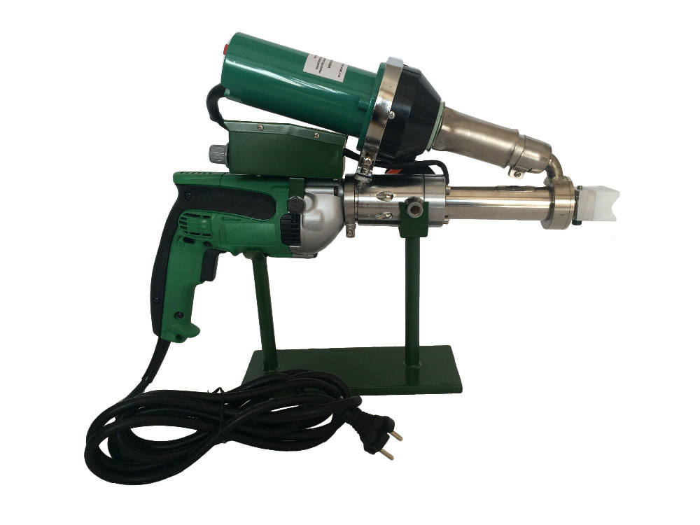 GW600 Geomembrane welding machine This geomembrane extrusion welder is the first one in China that has functions of double independent heating systems, digital display controller, 360-degree rotating 